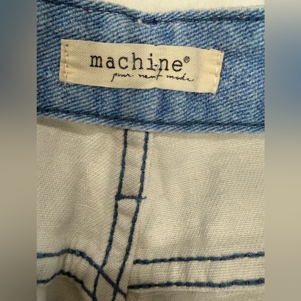 Machine Blue and Brown Straight Leg Jeans - Picture 11 of 13